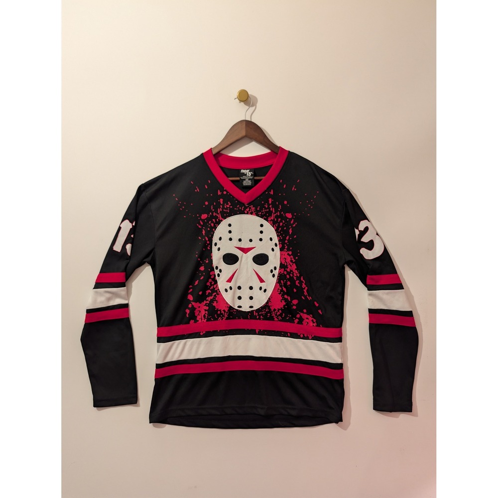 Friday the 13th Jersey Mens Medium Black Voorhees 13 Excellent Horror Slasher